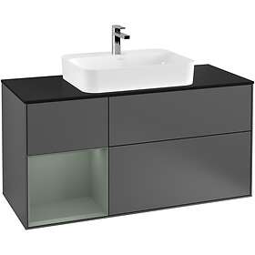 Villeroy & Boch Tvättställsskåp Finion med 3 Lådor Hylla och Bänkskiva för Ytmonterat G412GMGK
