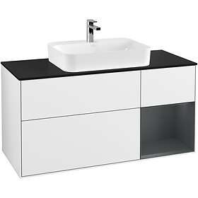 Villeroy & Boch Tvättställsskåp Finion med 3 Lådor Hylla och Bänkskiva för Ytmonterat F422HGGF