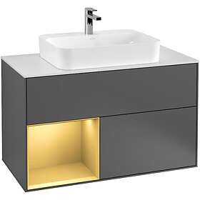 Villeroy & Boch Tvättställsskåp Finion med 2 Lådor Hylla och Bänkskiva för Ytmonterat G361HFGK