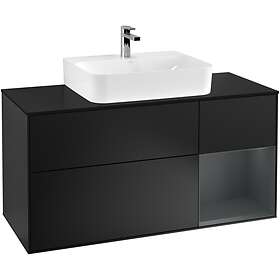 Villeroy & Boch Tvättställsskåp Finion med 3 Lådor Hylla och Bänkskiva för Centrerat G172HGPD