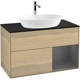 Villeroy & Boch Tvättställsskåp Finion med 2 Lådor Hylla och Bänkskiva för Fristående från Artis Collaro G782GKPC