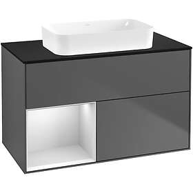 Villeroy & Boch Tvättställsskåp Finion med 2 Lådor Hylla och Bänkskiva för Fristående G652MTGK