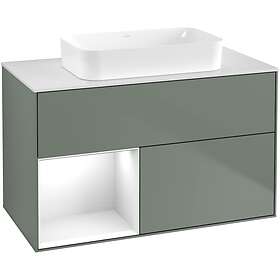 Villeroy & Boch Tvättställsskåp Finion med 2 Lådor Hylla och Bänkskiva för Fristående G651GFGM