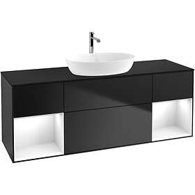 Villeroy & Boch Tvättställsskåp Finion med Två Hyllor och Bänkskiva för Fristående från Artis Collaro G862GFPD