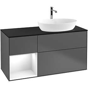 Villeroy & Boch Tvättställsskåp Finion med 3 Lådor Hylla och Bänkskiva för Ocentrerat från Artis Collaro G802GFGK