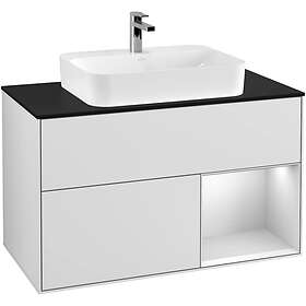 Villeroy & Boch Tvättställsskåp Finion med 2 Lådor Hylla och Bänkskiva för Ytmonterat F372MTMT