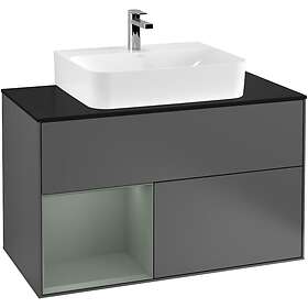 Villeroy & Boch Tvättställsskåp Finion med 2 Lådor Hylla och Bänkskiva för Centrerat G112GMGK