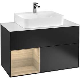 Villeroy & Boch Tvättställsskåp Finion med 2 Lådor Hylla och Bänkskiva för Centrerat G111PCPD