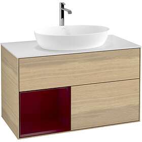 Villeroy & Boch Tvättställsskåp Finion med 2 Lådor Hylla och Bänkskiva för Fristående från Artis Collaro G771HBPC