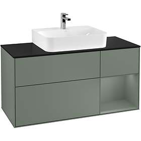 Villeroy & Boch Tvättställsskåp Finion med 3 Lådor Hylla och Bänkskiva för Centrerat G172GMGM
