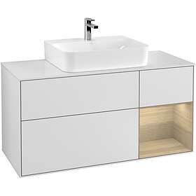 Villeroy & Boch Tvättställsskåp Finion med 3 Lådor Hylla och Bänkskiva för Centrerat F171PCMT