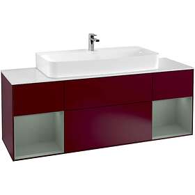 Villeroy & Boch Tvättställsskåp Finion med Två Hyllor och Bänkskiva för Centrerat F211GMHB