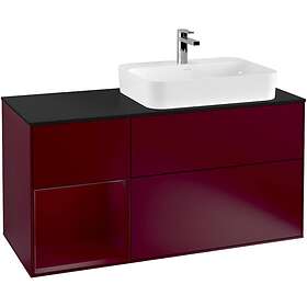 Villeroy & Boch Tvättställsskåp Finion med 3 Lådor Hylla och Bänkskiva för Ocentrerat Ytmonterat G392HBHB