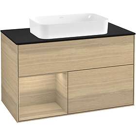 Villeroy & Boch Tvättställsskåp Finion med 2 Lådor Hylla och Bänkskiva för Fristående F242PCPC