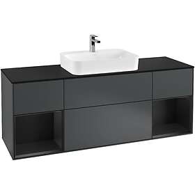 Villeroy & Boch Tvättställsskåp Finion med Två Hyllor och Bänkskiva för Ytmonterat G452PDHG