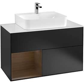 Villeroy & Boch Tvättställsskåp Finion med 2 Lådor Hylla och Bänkskiva för Centrerat G111GNPD