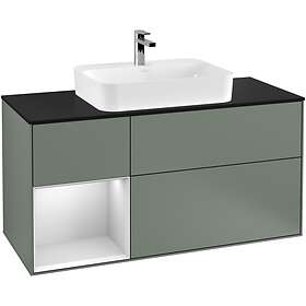 Villeroy & Boch Tvättställsskåp Finion med 3 Lådor Hylla och Bänkskiva för Ytmonterat F412MTGM