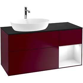 Villeroy & Boch Tvättställsskåp Finion med 3 Lådor Hylla och Bänkskiva för Ocentrerat från Artis Collaro G812GFHB