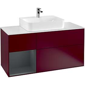 Villeroy & Boch Tvättställsskåp Finion med 3 Lådor Hylla och Bänkskiva för Centrerat F161HGHB