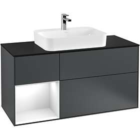 Villeroy & Boch Tvättställsskåp Finion med 3 Lådor Hylla och Bänkskiva för Ytmonterat F412GFHG