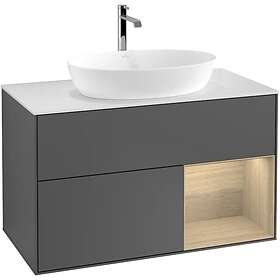 Villeroy & Boch Tvättställsskåp Finion med 2 Lådor Hylla och Bänkskiva för Fristående från Artis Collaro G781PCGK