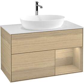 Villeroy & Boch Tvättställsskåp Finion med 2 Lådor Hylla och Bänkskiva för Fristående från Artis Collaro G781PCPC