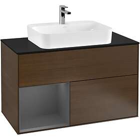 Villeroy & Boch Tvättställsskåp Finion med 2 Lådor Hylla och Bänkskiva för Ytmonterat G362GKGN