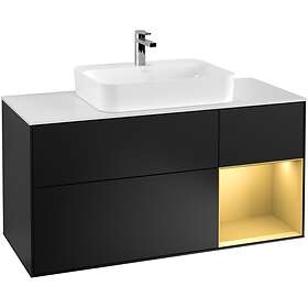 Villeroy & Boch Tvättställsskåp Finion med 3 Lådor Hylla och Bänkskiva för Ytmonterat F421HFPD