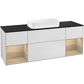Villeroy & Boch Tvättställsskåp Finion med Två Hyllor och Bänkskiva för Fristående G332PCMT