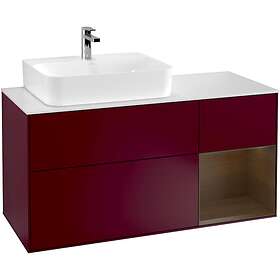 Villeroy & Boch Tvättställsskåp Finion med 3 Lådor Hylla och Bänkskiva för Ocentrerat G151GNHB