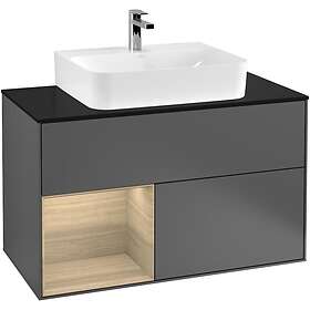 Villeroy & Boch Tvättställsskåp Finion med 2 Lådor Hylla och Bänkskiva för Centrerat F112PCGK