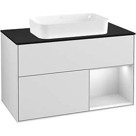Villeroy & Boch Tvättställsskåp Finion med 2 Lådor Hylla och Bänkskiva för Fristående F252MTMT
