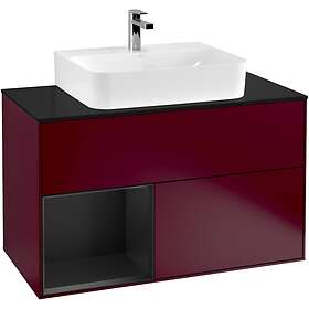 Villeroy & Boch Tvättställsskåp Finion med 2 Lådor Hylla och Bänkskiva för Centrerat G112PDHB