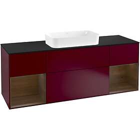 Villeroy & Boch Tvättställsskåp Finion med Två Hyllor och Bänkskiva för Fristående G332GNHB