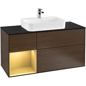 Villeroy & Boch Tvättställsskåp Finion med 3 Lådor Hylla och Bänkskiva för Ytmonterat G412HFGN