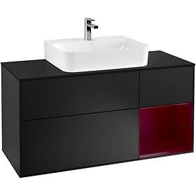 Villeroy & Boch Tvättställsskåp Finion med 3 Lådor Hylla och Bänkskiva för Centrerat G172HBPD