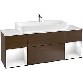 Villeroy & Boch Tvättställsskåp Finion med Två Hyllor och Bänkskiva för Centrerat F211GFGN