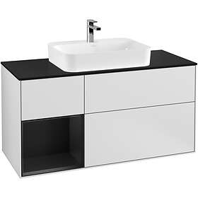 Villeroy & Boch Tvättställsskåp Finion med 3 Lådor Hylla och Bänkskiva för Ytmonterat F412PDMT