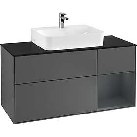 Villeroy & Boch Tvättställsskåp Finion med 3 Lådor Hylla och Bänkskiva för Centrerat G172HGGK