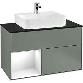 Villeroy & Boch Tvättställsskåp Finion med 2 Lådor Hylla och Bänkskiva för Centrerat F112GFGM