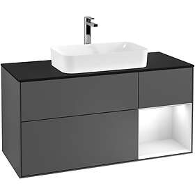Villeroy & Boch Tvättställsskåp Finion med 3 Lådor Hylla och Bänkskiva för Fristående F292GFGK