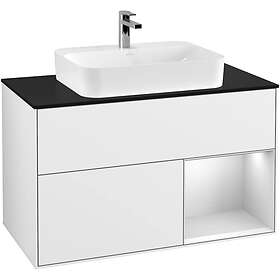 Villeroy & Boch Tvättställsskåp Finion med 2 Lådor Hylla och Bänkskiva för Ytmonterat F372MTGF