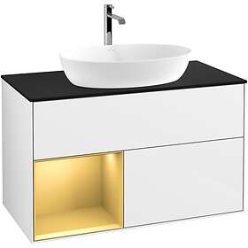 Villeroy & Boch Tvättställsskåp Finion med 2 Lådor Hylla och Bänkskiva för Fristående från Artis Collaro G772HFGF