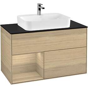 Villeroy & Boch Tvättställsskåp Finion med 2 Lådor Hylla och Bänkskiva för Ytmonterat G362PCPC
