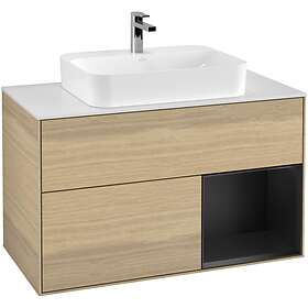 Villeroy & Boch Tvättställsskåp Finion med 2 Lådor Hylla och Bänkskiva för Ytmonterat G371PDPC