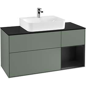 Villeroy & Boch Tvättställsskåp Finion med 3 Lådor Hylla och Bänkskiva för Centrerat G172PDGM