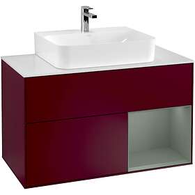 Villeroy & Boch Tvättställsskåp Finion med 2 Lådor Hylla och Bänkskiva för Centrerat G121GMHB