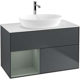 Villeroy & Boch Tvättställsskåp Finion med 2 Lådor Hylla och Bänkskiva för Fristående från Artis Collaro GA11GMHG