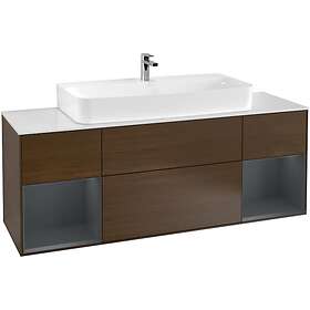 Villeroy & Boch Tvättställsskåp Finion med Två Hyllor och Bänkskiva för Centrerat F211HGGN