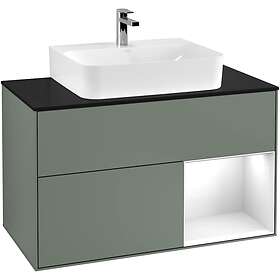 Villeroy & Boch Tvättställsskåp Finion med 2 Lådor Hylla och Bänkskiva för Centrerat F122GFGM